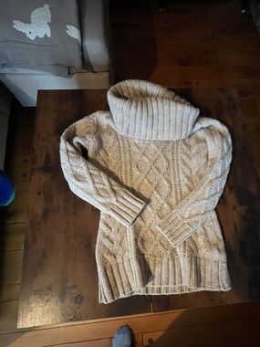 Barbour large cowl neck chunky knit sweater - size 8